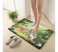 Tapis De Bain Antiderapant 50X80Cm Oiseau Rouge Microfibre pour Animaux Domestiques Doux,Tapis Bain Antidérapant Absorbant,Lavable en Machine,pour La Salle De Douche