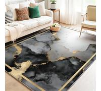 Tapis de Bain Antidérapant 60 x 90 cm - Tapis de Flanelle Douce à Séchage Rapide avec Motif Luxe et modernité pour Salle de BainCuisine Salon Chambre Gris