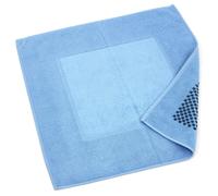 Tapis de bain antidérapant 60x60 cm velours PRESTIGE bleu Ciel