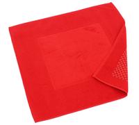 Tapis de bain antidérapant 60x60 cm velours PRESTIGE rouge