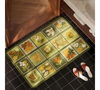Tapis De Bain Antiderapant 60X90 Jaune Vert Moderne Tapis Diatomite Salle De Bain Douche Absorbant Lavable Séchage Rapide,Deco Salle Bain pour Portes Salles Bains, Salon Et Cuisine