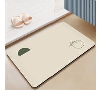 Tapis de Bain Antidérapant 70x120cm, Tapis de Douche Absorbant, Tapis Salle de Bain Lavable Absorbant Diatomite, Doux Tapis Douche Super Absorbant Séchage Rapide, Tapis Bain Beige Bath Mat Rug