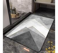 Tapis de Bain Antidérapant 80x150cm en Diatomite Super Absorbant, Lavable et à Séchage Rapide - Grand Tapis de Douche Doux pour Salle de Bain et Entrée, Painting