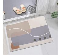 Tapis de Bain Antidérapant 80x150cm Tapis Salle de Bain Diatomite Super Absorbant, Tapis de Douche Absorbant Lavable Tapis à Séchage Rapide, Grand Tapis de Salle de Bain Doux Tapis D'entré, Simple