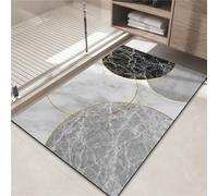 Tapis de Bain Antiderapant 90x120cm Doux Tapis de Douche Antidérapant Séchage Rapide, Fins Tapis Salle de Bain Super Absorbant SèChe Rapide, Tapis Grande Taille , Baignoire, Couler, Salon Circle