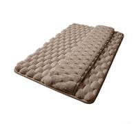 Tapis de bain antidérapant à séchage rapide en fibre de polyester douce qui absorbe l'eau rapidement pour protéger le sol de la salle de bain (beige)