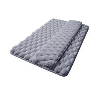 Tapis de bain antidérapant à séchage rapide en fibre de polyester douce qui absorbe l'eau rapidement pour protéger le sol de la salle de bain (gris)
