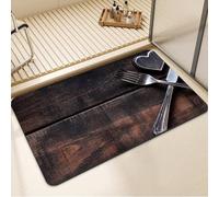 Tapis de Bain Antiderapant Absorbant Séchage Rapide, Tapis de Douche Antidérapant Lavable, Facile à Nettoyer Doux Bath Mat pour Baignoire, Sortie de Douche, Portes de Salle de Bain Knife 60x90cm 7-772