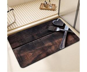 Tapis de Bain Antiderapant Absorbant Séchage Rapide, Tapis de Douche Antidérapant Lavable, Facile à Nettoyer Doux Bath Mat pour Baignoire, Sortie de Douche, Portes de Salle de Bain Knife 60x90cm 7-772