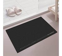 Tapis de Bain Antidérapant Absorbant, Tapis de Bain Diatomite, Sèche Rapide Absorbant, Tapis Lavable en Machine, Tapis Sortie de Douche, Tapis d'Entrée, Salle De Bain Le Noir 30x40cm AJ4367