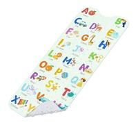 Tapis de Bain Antiderapant Baignoire Bebe 100x40 cm, Extra Tapis Salle de Bain Antidérapant pour Enfants et Bébé avec 200 Ventouse Matériel de PVC, sans BPA et Lavable en Machine - Alphabet