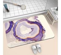 Tapis de Bain Antiderapant Diatomite 90x150cm Super Absorbant Tapis de Douche Antidérapant, Bath Mat Rug en Caoutchouc à Séchage Rapide pour Sol de Salle de Bain, Baignoire, Cuisine Classic 2-723