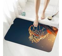 Tapis de Bain Antidérapant Douche 100x160cm, Grand Tapis Salle de Bain Super Absorbant Diatomite Caoutchouc Rug Summer Bathroom Bath Mat Doux Séchage Rapide, Rugs Coussinets et Protecteurs 5-1051