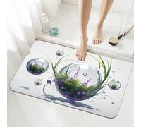 Tapis de Bain Antidérapant Douche 100x160cm, Grand Tapis Salle de Bain Super Absorbant Diatomite Caoutchouc Rug Summer Bathroom Bath Mat Doux Séchage Rapide, Rugs Coussinets et Protecteurs 5-1053