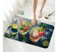 Tapis de Bain Antidérapant Douche 100x160cm, Grand Tapis Salle de Bain Super Absorbant Diatomite Caoutchouc Rug Summer Bathroom Bath Mat Doux Séchage Rapide, Rugs Coussinets et Protecteurs 5-1067
