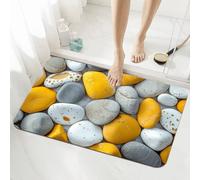 Tapis de Bain Antidérapant Douche 100x160cm, Grand Tapis Salle de Bain Super Absorbant Diatomite Caoutchouc Rug Summer Bathroom Bath Mat Doux Séchage Rapide, Rugs Coussinets et Protecteurs 5-1055