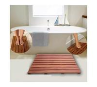 Tapis de bain antidérapant en bambou - Tapis de douche en bois imperméable pour salle de bain, spa, sauna - Rectangulaire en planche de canard, idéal pour une utilisation sûre et confortable
