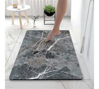 Tapis de bain antidérapant en diatomite super absorbant, design abstrait élégant pour salle de bain, cuisine et entrée, 100 x 120 cm, décoration d'intérieur fonctionnelle