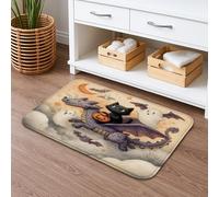 Tapis de bain antidérapant en flanelle lavable pour décoration de salle de bain Motif dragon Halloween 50,8 x 81,3 cm