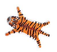 Tapis de bain antidérapant en forme de tigre pour salle de bain, cuisine, motif dessin animé pour salle de bain, baignoire, décoration d'intérieur (65 x 98 cm, orange)