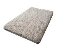 Tapis de bain antidérapant en polyester épais Beige 40 x 60 cm | Technologie à séchage rapide, absorbe rapidement l'humidité, garde le sol sec, empêche les glissements