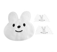 Tapis de bain antidérapant en silicone avec brosse de lavage des pieds et masseur de dos à poils doux, surfaces de sécurité texturées pour douche ou baignoire, 44 x 44 cm, carré (blanc)