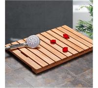 Tapis de bain antidérapant et imperméable en bois pour douche et salle de bain, tapis de sol intérieur/extérieur durable (27 x 40 pouces) - Idéal pour les sols en bois et un confort digne d'