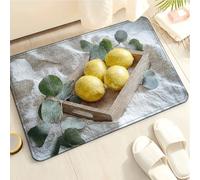 Tapis De Bain Antiderapant Feuille Tapis Salle De Bain Antiderapant Absorbant,Tapis De Douche en Microfibre Douce Lavable en Machine,Epais