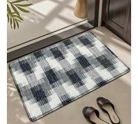 Tapis de Bain Antiderapant Ivoire Blanc Noir Tapis Douche Antidérapant Moelleux Microfibre Tapis Salle de Bain Lavable Machine Bath Mat Absorbant d'eau Epais Rug 40x60cm