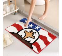 Tapis de bain antidérapant lavable en machine - Microfibre moelleuse et douce - Pour baignoire, douche, cuisine, entrée, 48,3 x 78,7 cm