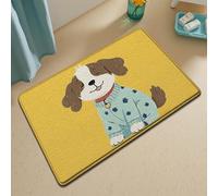 Tapis de Bain Antiderapant Menthe Vert Jaune Tapis Douche Antidérapant Moelleux Microfibre Tapis Salle de Bain Lavable Machine Bath Mat Absorbant d'eau Epais Rug 40x60cm