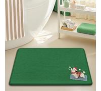 Tapis de Bain Antiderapant Modèle Animal Vert Tapis Douche Antidérapant Moelleux Microfibre Tapis Salle de Bain Lavable Machine Bath Mat Absorbant d'eau Epais Rug 50x80cm