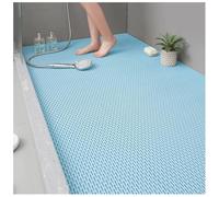 Tapis de Bain antidérapant pour Baignoire et Douche, en PVC, pour l'intérieur et l'extérieur de la Douche,Light Blue,90cm*200cm