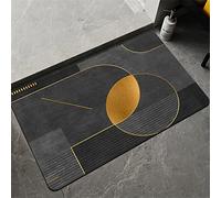 Tapis de Bain AntidéRapant Super Absorbant 80x150cm Tapis Salle de Bain Antiderapant, Tapis de Douche SéChage Rapide Lavable,Tapis de Salle de Bain en Diatomite Microfibre Doux Baignoire Cuisine, Gris