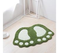 Tapis de bain antidérapant, tapis de cuisine à séchage rapide pour salle de bain, absorbe le fond de l'eau pour la chambre à coucher, cuisine, couloir, entrée, coton, rose, grand (67 * 48CM)