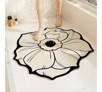 Tapis de Bain antidérapant, Tapis de Douche en luffa PVC, Lavable et à séchage Rapide, idéal pour Les Personnes âgées, avec Trou d'évacuation pour Douche, Baignoire et Salle de Bain (Couleur