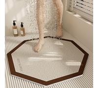 Tapis de Bain antidérapant, Tapis de Douche en luffa PVC, Lavable et à séchage Rapide, idéal pour Les Personnes âgées, avec Trou d'évacuation pour Douche, Baignoire et Salle de Bain (Couleur