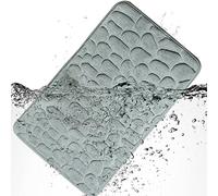 Tapis de bain antidérapant, tapis de porte en relief avec galets de maison super doux, tapis absorbant antidérapant pour tapis de bain, tapis de bain lavable