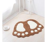 ele ELEOPTION Tapis de Bain antidérapant, Tapis de Salle de Bain à séchage Rapide, Doux absorbe Le Fond de l'eau pour la Chambre à Coucher, Cuisine, Couloir, entrée, Coton, café, Moyen (60 * 40CM)