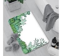 Tapis De Bain Antidérapant,Tapis Salle Bain Moelleux en Microfibre,Cactus, Doodle sur le désert de l'Arizona Cactus Stagho,Lavable en Machine,Extra Epais Tapis de Douche pour Salle de Bain,60 x 100 cm