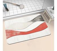 Tapis de Bain Antidérapant, Tapis Salle de Bain Absorbant en Pierre Microfibre Douce Bath Mat à Séchage Rapide Lavable pour Bathroom Douche Cuisine Toilette Baignoire Porte Géométrique 100x160cm 16-19