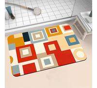 Tapis de Bain Antidérapant, Tapis Salle de Bain Absorbant en Pierre Microfibre Douce Bath Mat à Séchage Rapide Lavable pour Bathroom Douche Cuisine Toilette Baignoire Porte Rainbow 100x160cm 16-1333