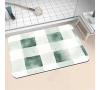 Tapis de Bain Antidérapant, Tapis Salle de Bain Absorbant en Pierre Microfibre Douce Bath Mat à Séchage Rapide Lavable pour Bathroom Douche Cuisine Toilette Baignoire Porte Square 160x230cm 16-1421