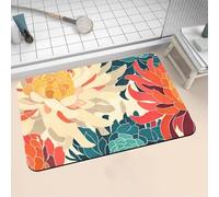 Tapis de Bain Antidérapant, Tapis Salle de Bain Absorbant en Pierre Microfibre Douce Bath Mat à Séchage Rapide Lavable pour Bathroom Douche Cuisine Toilette Baignoire Porte Plants 80x120cm 16-1221