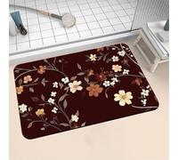 Tapis de Bain Antidérapant, Tapis Salle de Bain Absorbant en Pierre Microfibre Douce Bath Mat à Séchage Rapide Lavable pour Bathroom Douche Cuisine Toilette Baignoire Porte Vines 150x220cm 16-1219