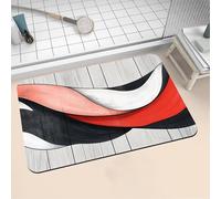 Tapis de Bain Antidérapant, Tapis Salle de Bain Absorbant en Pierre Microfibre Douce Bath Mat à Séchage Rapide Lavable pour Bathroom Douche Cuisine Toilette Baignoire Porte Abstract 50x80cm 16-813