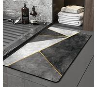 Tapis de Bain AntidéRapant, Tapis Salle de Bain Absorbant, Tapis de Douche Tapis de Salle de Bain Tapis Diatomite, Lavable Tapis de Bain SéChage Rapide, Coussinets Tapis D'EntréE Triangle, 120x160cm