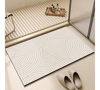 Tapis de Bain AntidéRapant, Tapis Salle de Bain Absorbant, Tapis de Douche Tapis de Salle de Bain Tapis Diatomite, Lavable Tapis de Bain Doux SéChage Rapide, Coussinets Tapis D'EntréE Simple, 50x80cm