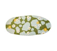 Tapis de bain antidérapant ultra épais en mousse 3D avec envers en microfibre très absorbante et TPR pour salle de bain et chambre à coucher (A)