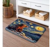Tapis de bain avec motif d'ours, motif artistique de nature sauvage, absorbant, antidérapant, confortable, en mousse à mémoire de forme, lavable, 50,8 x 81,3 cm